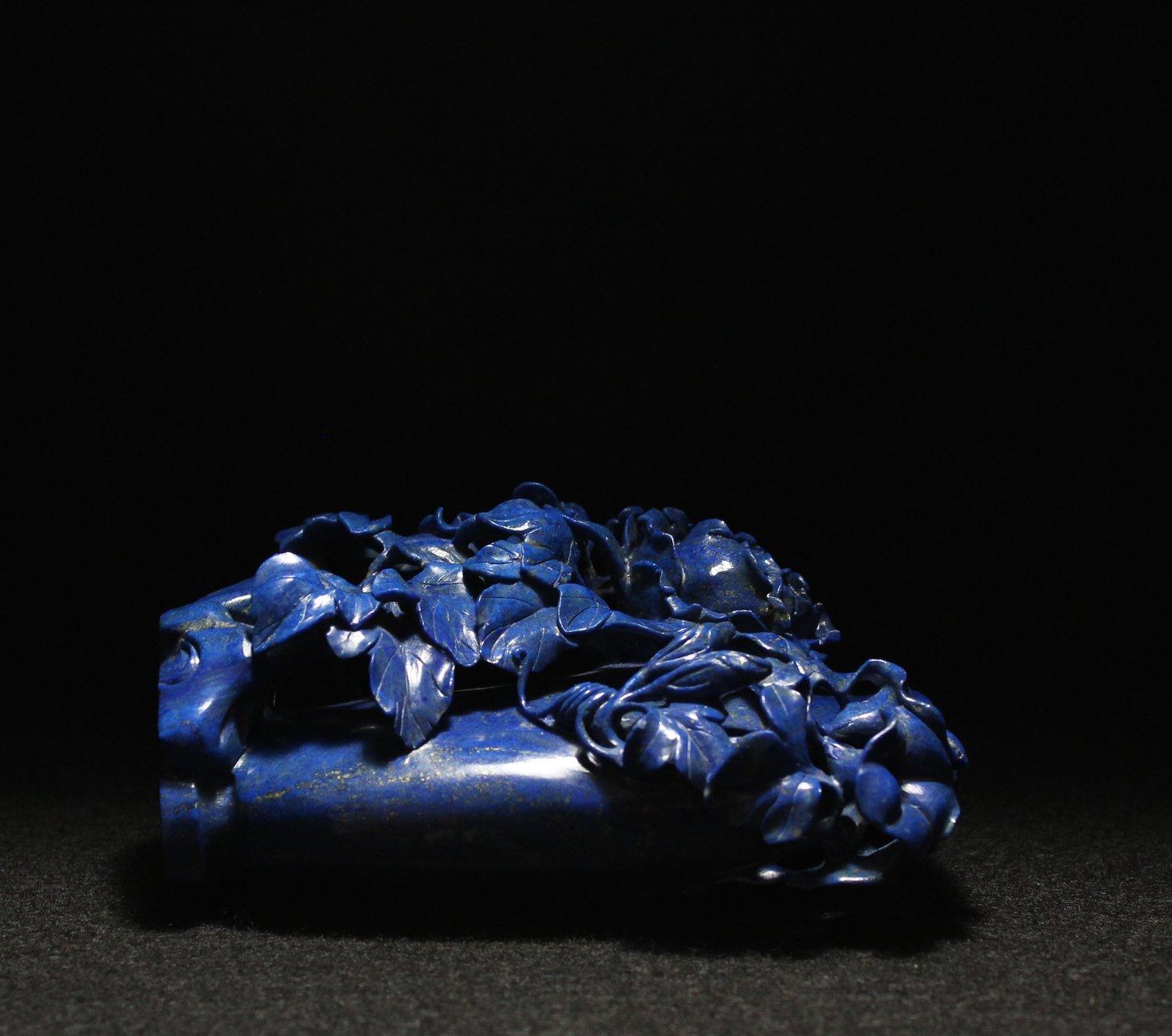 Lapis Peony Vase 3