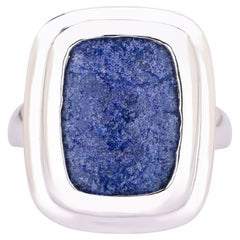 Lapis Ring 14.06 Carats Sterling Silver