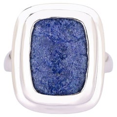 Lapis Ring 14.06 Carats Sterling Silver