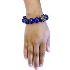 Perlenarmband mit Lapis & Rose Cut Diamanten im Kugelschliff