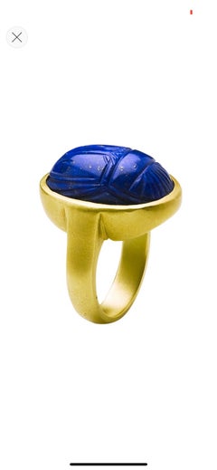 Lapis Scarab Ring