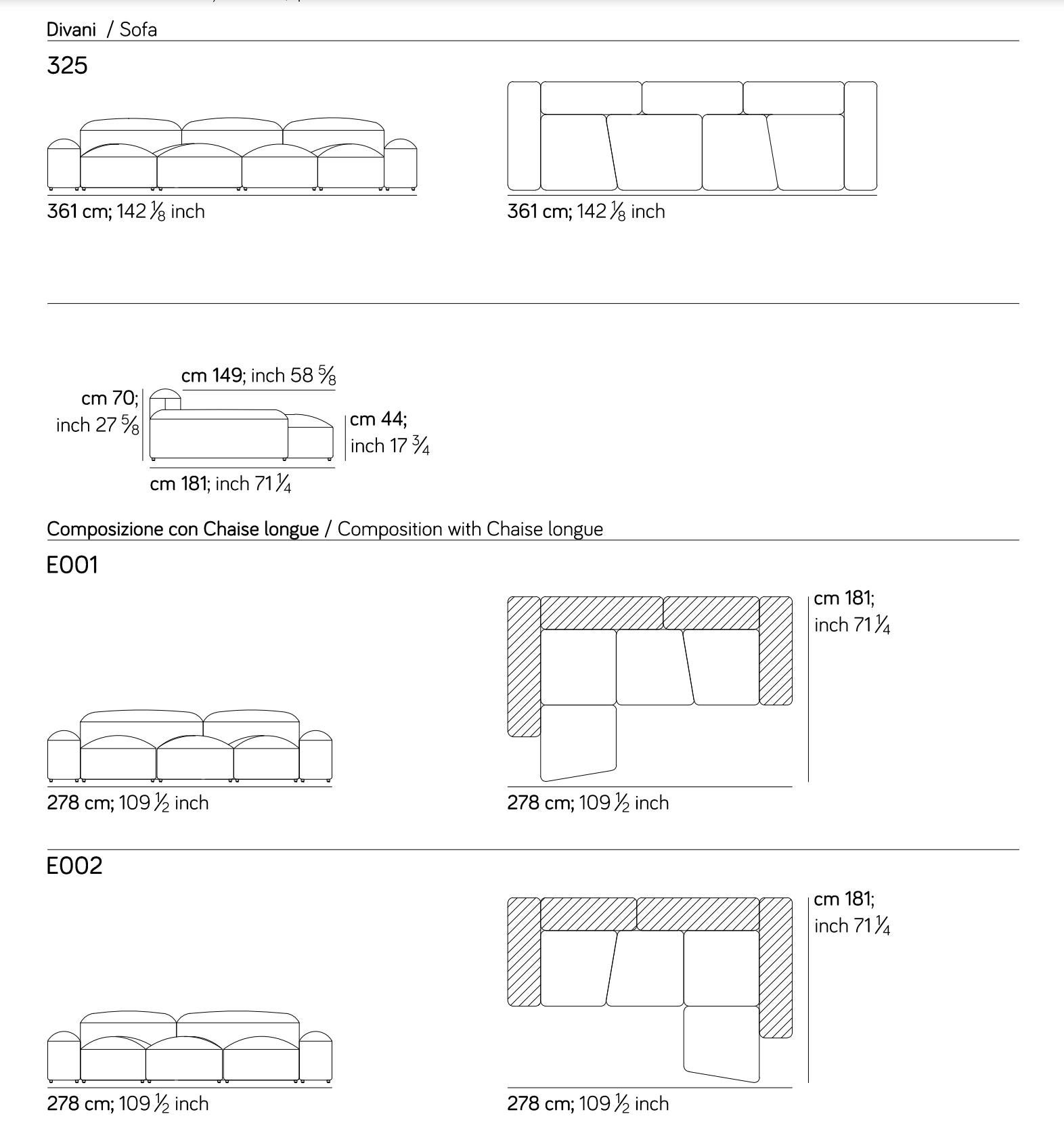LAPIS Sofa, customized model, COM For Sale 6