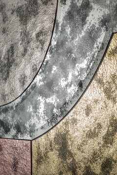 LAPIS SPECULO 04 - Hand made coloured Murano mirror wall panel by Baroncelli