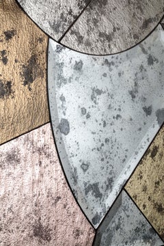 LAPIS SPECULO 07 - Hand made coloured Murano mirror wall panel by Baroncelli