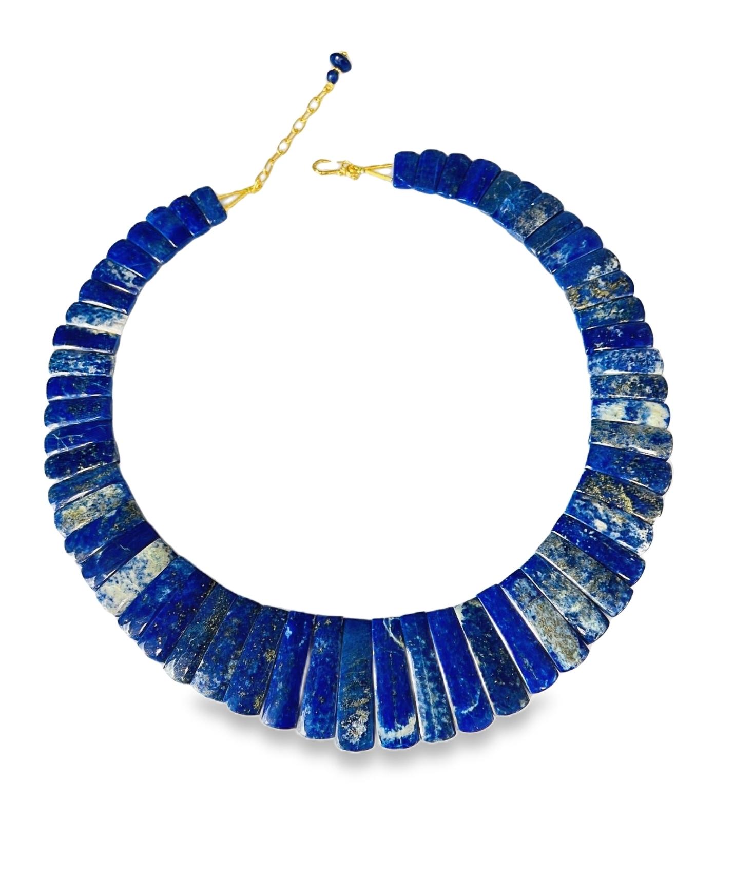 Artisan Lapis Tile and 18k Gold 