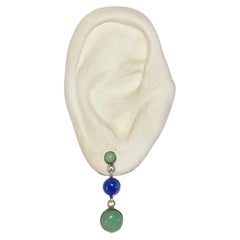 Used Lapis Turquoise Earrings