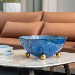 Centre de table rond en lapislazuli