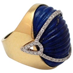 Lapiz Lazuli and Diamond Ring