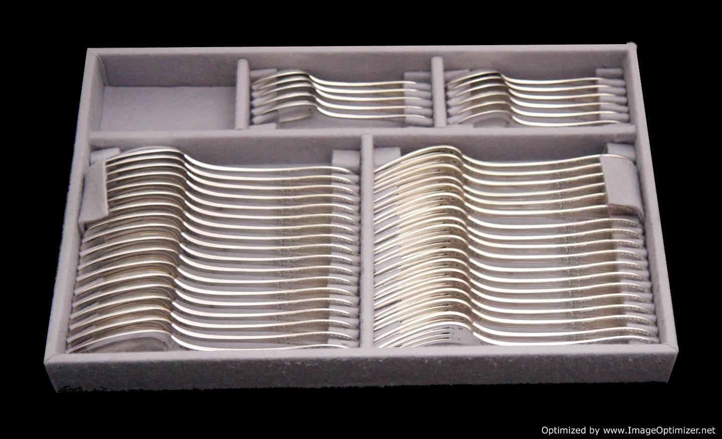 Lapparra - 111 pièces  Ensemble de couverts français anciens en argent sterling - Service pour 18 personnes en vente 5