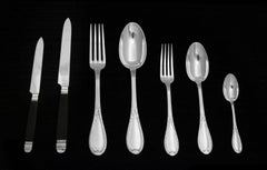 Lapparra - 111pc.,  Antique French Sterling Silver Flatware Set - Service for 18