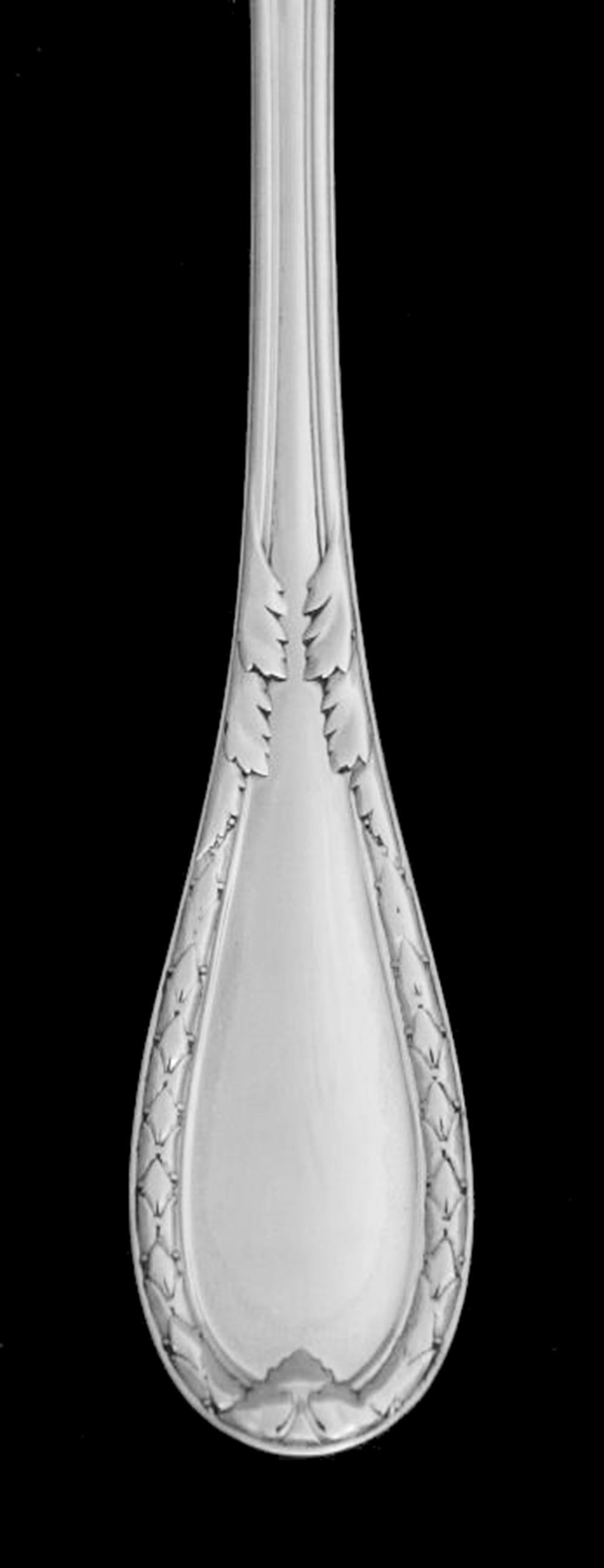 Lapparra - 111 pièces  Ensemble de couverts français anciens en argent sterling - Service pour 18 personnes en vente 1