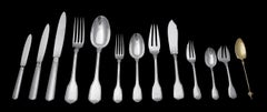 Lapparra - 204pcs. Antique Louis XV French 950 Sterling Silver Flatware Set