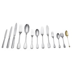 Lapparra - 204 pezzi. Antique French 950 Sterling Silver Set di posate d'argento Luigi XV