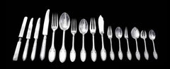 Lapparra - 327pc. Napoleon III, 950 Sterling Silver Flatware Set + Cabinet