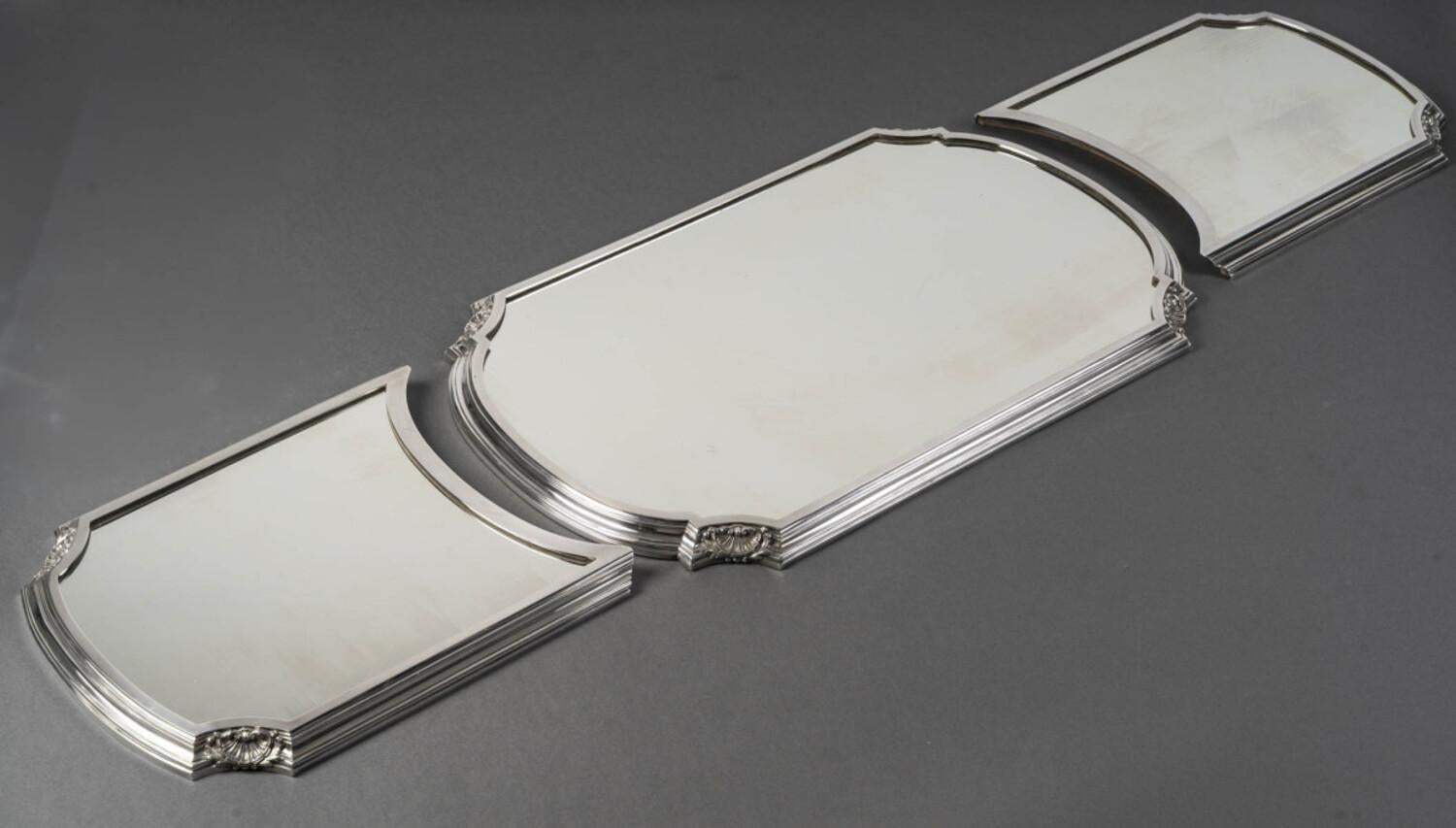 LAPPARRA Three-part mirror table centrepiece Period XX circa 1930/40 For Sale 8