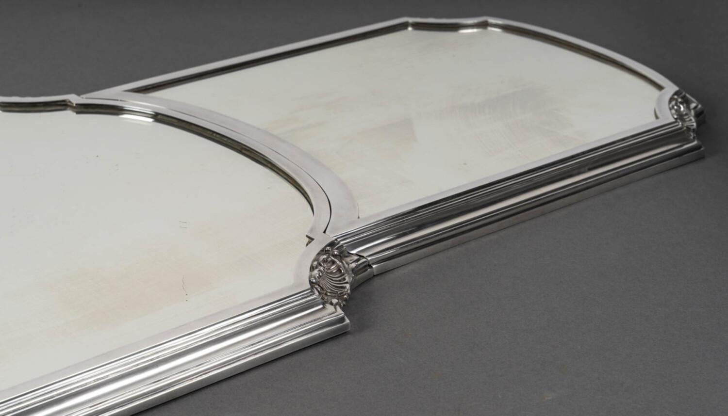 LAPPARRA Three-part mirror table centrepiece Period XX circa 1930/40 For Sale 1
