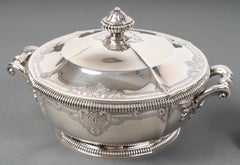 Lapparra - Vegetable Dish And Sauce Boat In Solid Silver Circa 19th Century