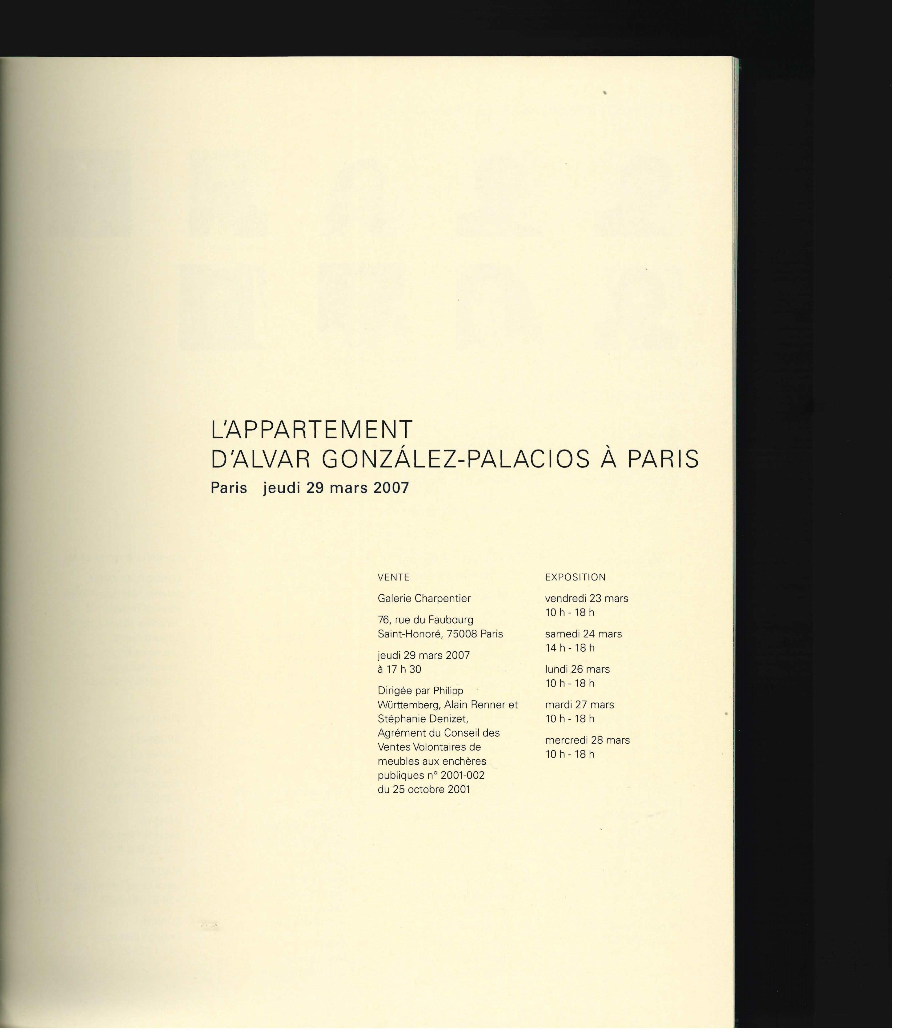This is the catalogue produced by Sotheby's in 2007 for the sale of art, furniture and furnishings from the Paris apartment of renowned art expert Alvar Gonzalez-Palacios. Among the 122 lots offered for sale are pieces by Matteo Rosselli and