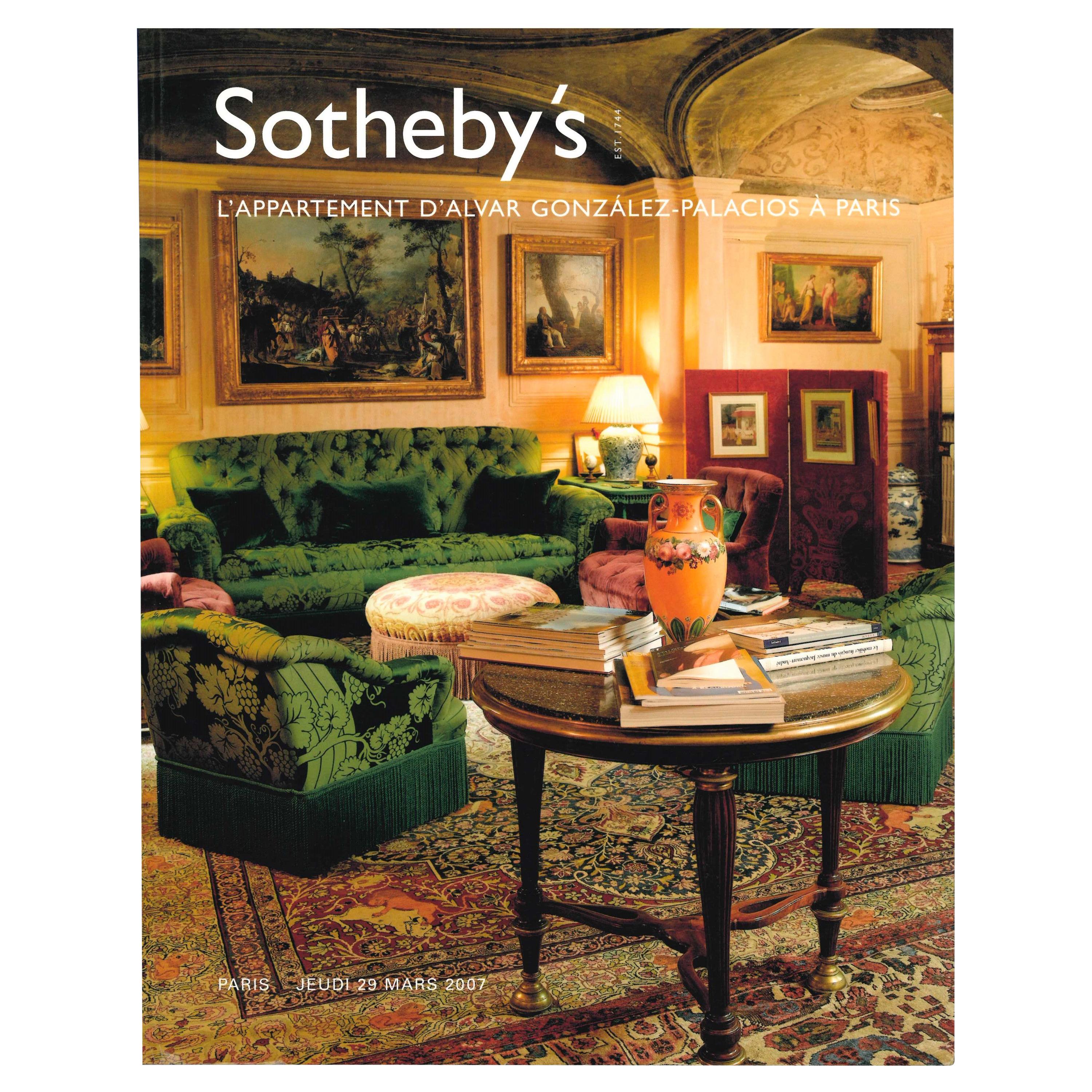 L'Appartement D'Alvar Gonzalez-Palacios a Paris, Sotheby's Catalogue (Book)