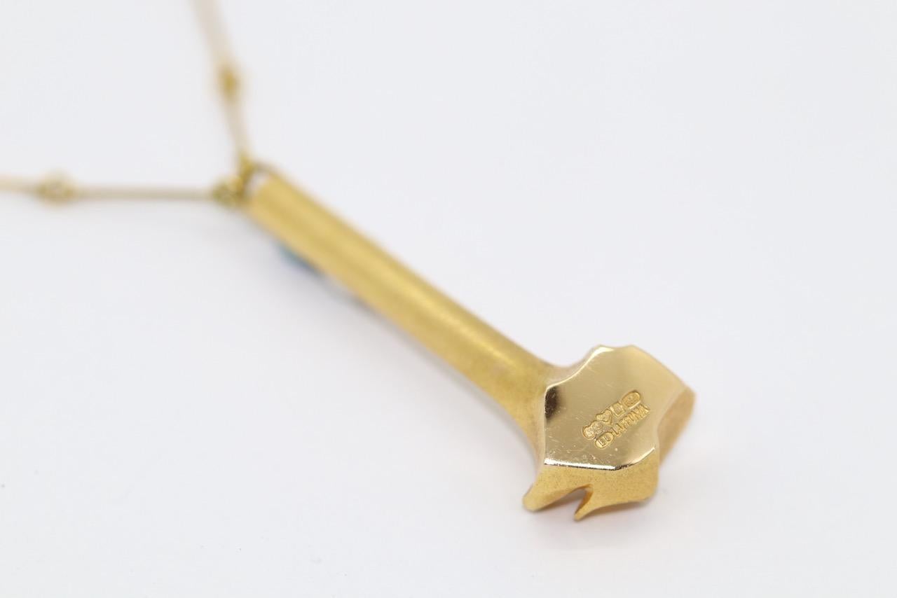 da uomo o donna Collana Björn Weckström for Lapponia in oro 14 carati con perle Design Björn Weckström 1978 in vendita