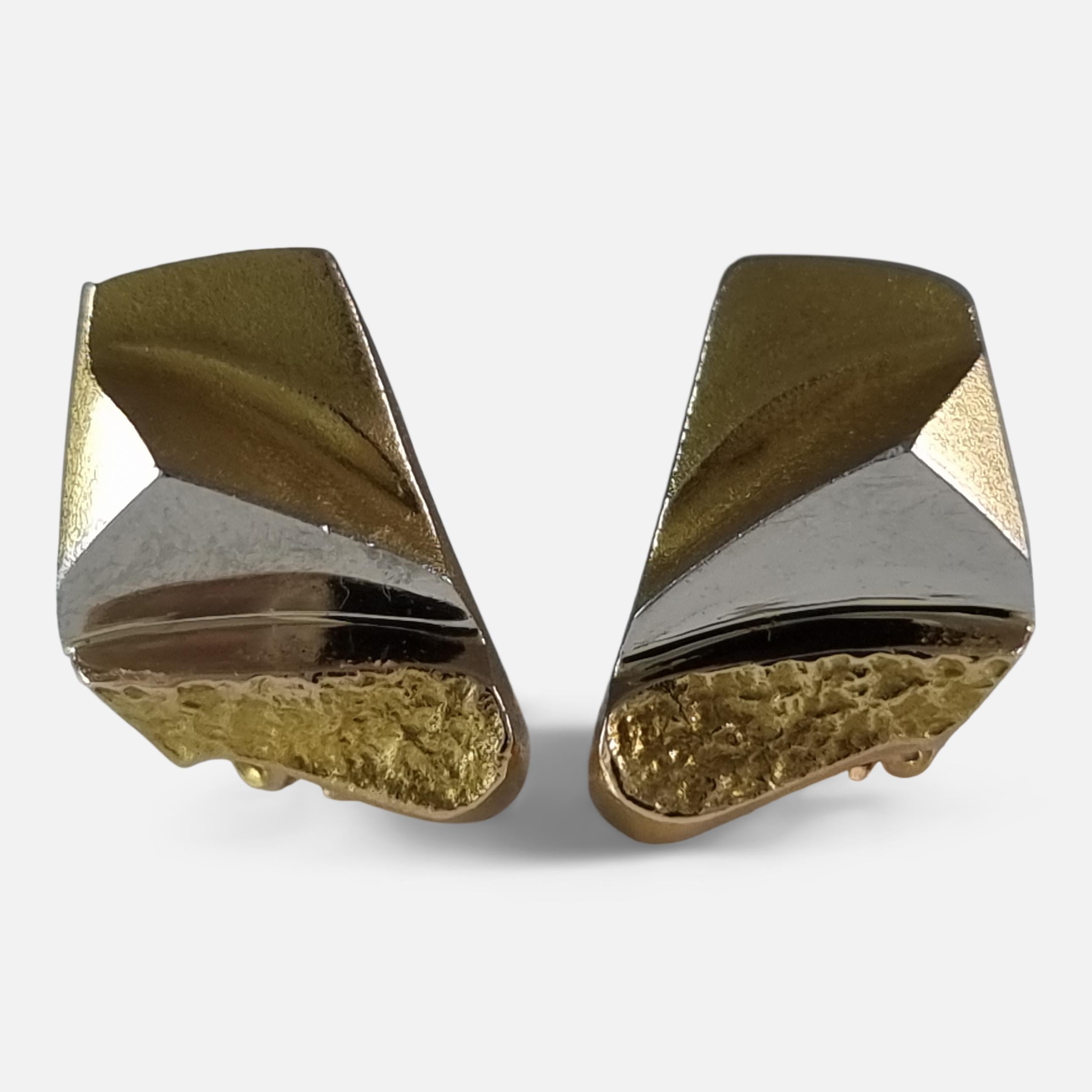 Lapponia 14ct Gold Clip-on Earrings, 1989 3
