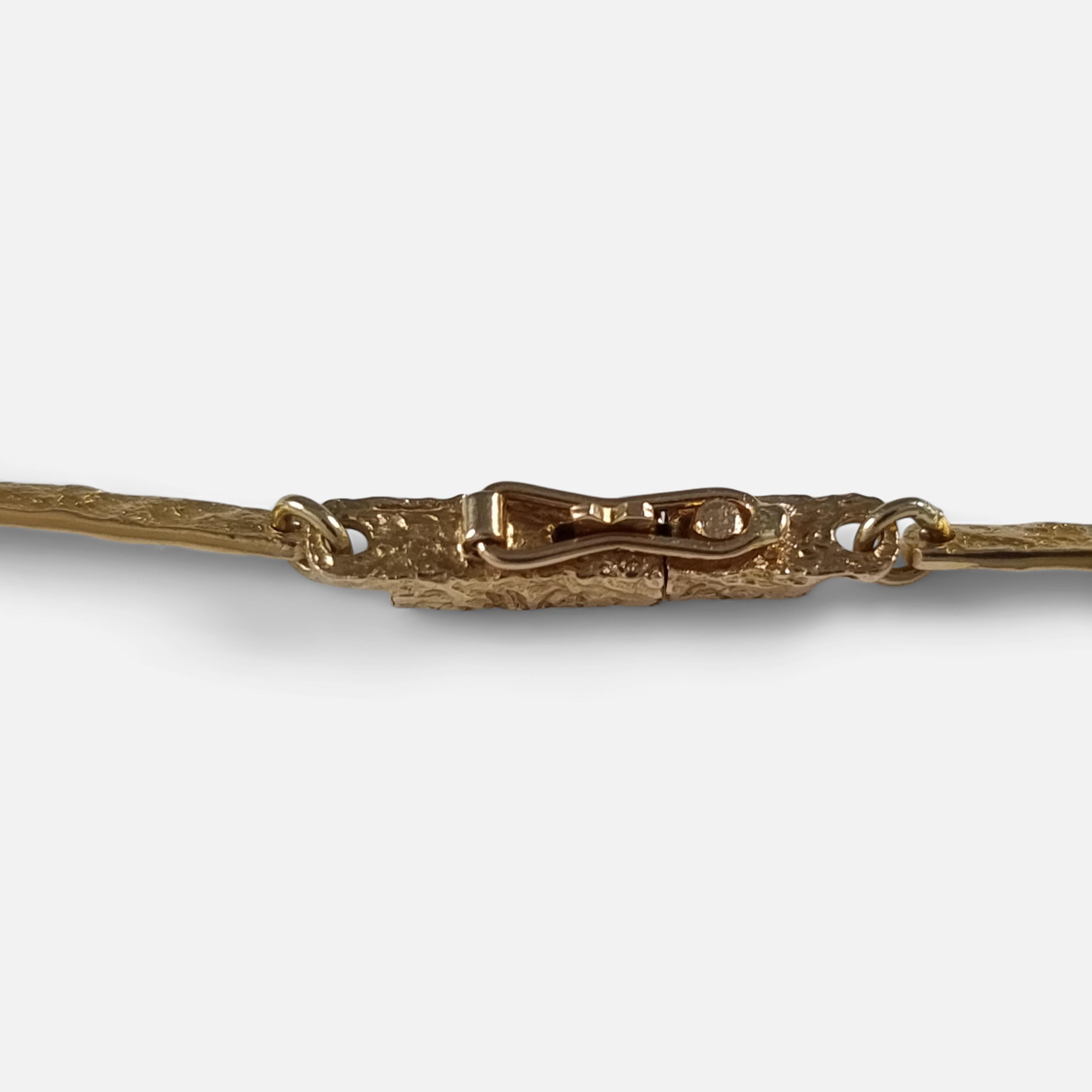 Lapponia 14ct Gold Necklace, Björn Weckström, 1988 For Sale 1