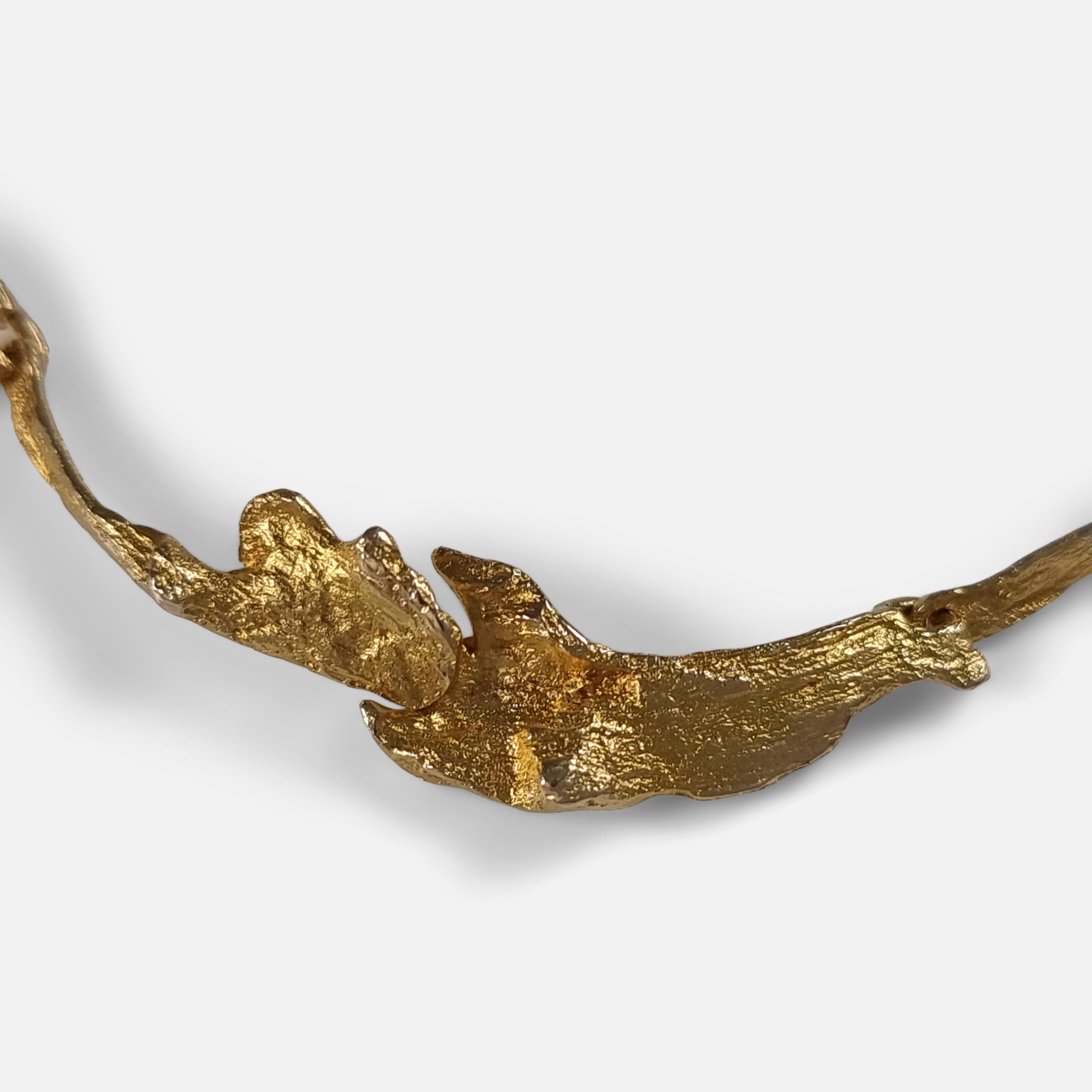 Lapponia 14ct Gold 'Orchid Psychedelic' Bracelet by Björn Weckström 2
