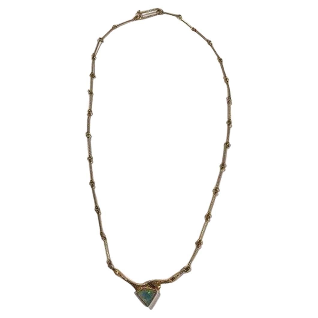 Lapponia 14K Gold Necklace with Opal