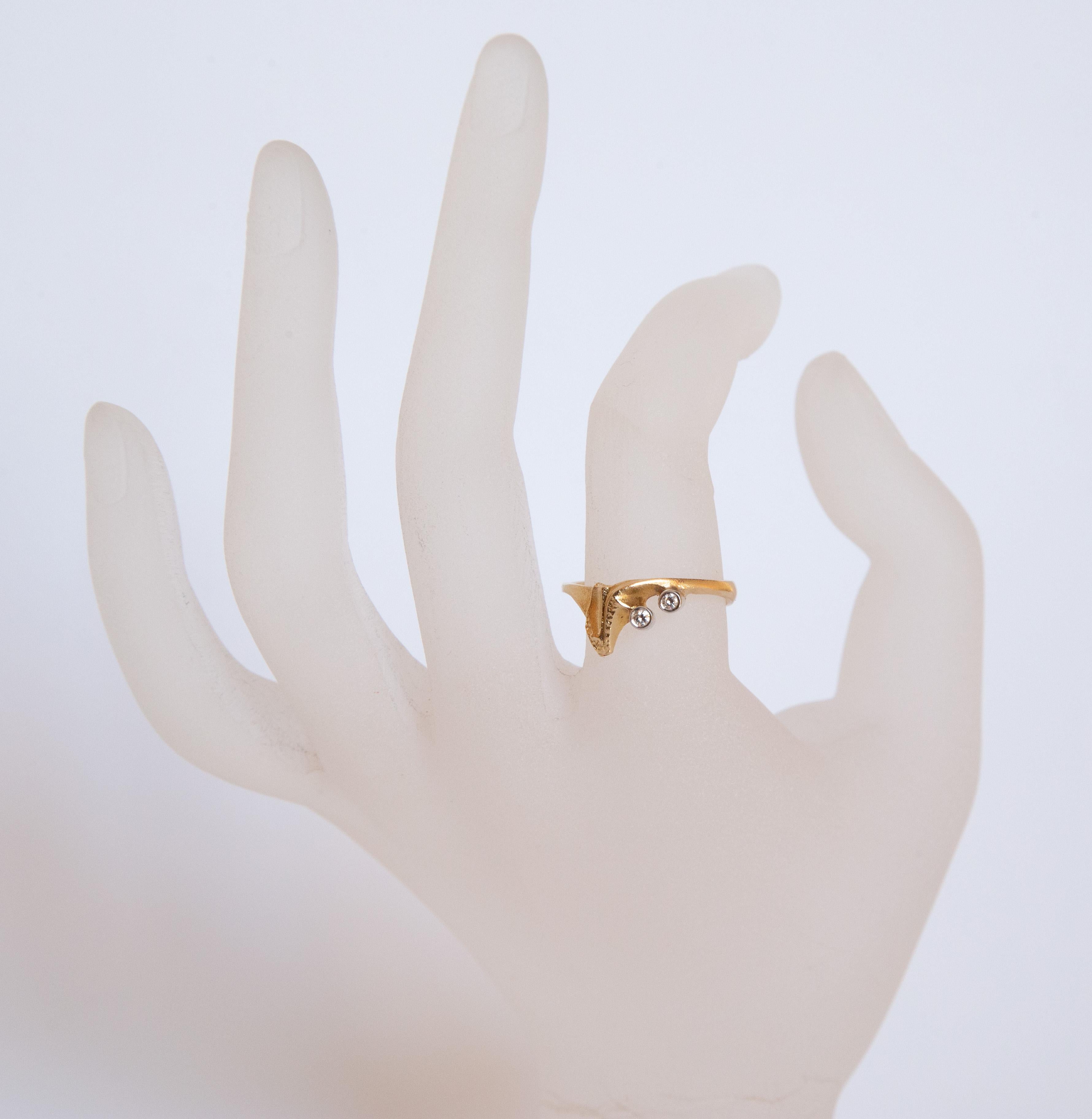 Lapponia, bague en or jaune 18 carats avec diamants en vente 7