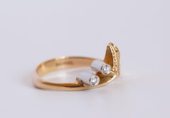 Lapponia, bague en or jaune 18 carats avec diamants