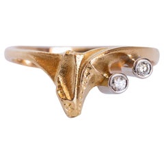 Lapponia 18 Karat Yellow Gold Ring with Diamonds