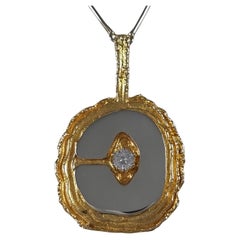 Halskette mit Anhänger „Legato“ von Lapponia aus 18 Karat Gold mit Diamanten, 1977