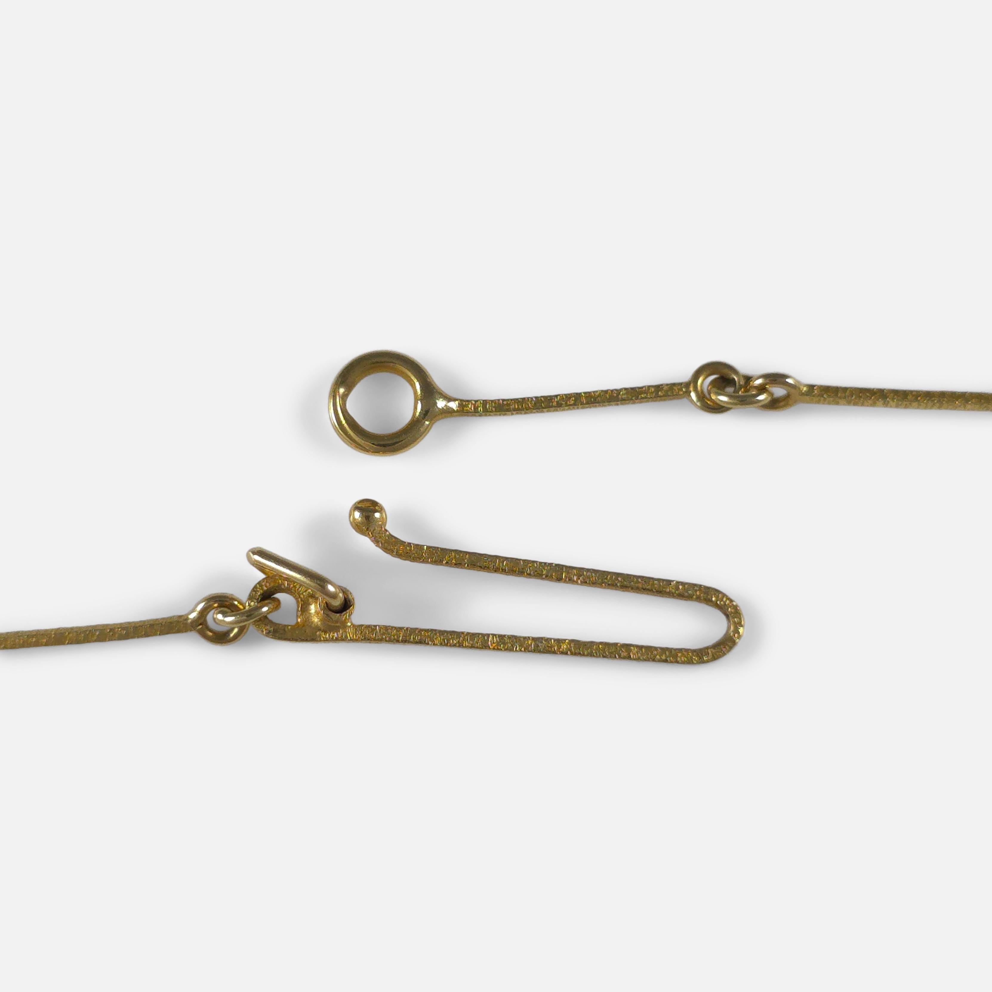 Lapponia 18ct Gold Necklace, Björn Weckström, 1987 For Sale 2