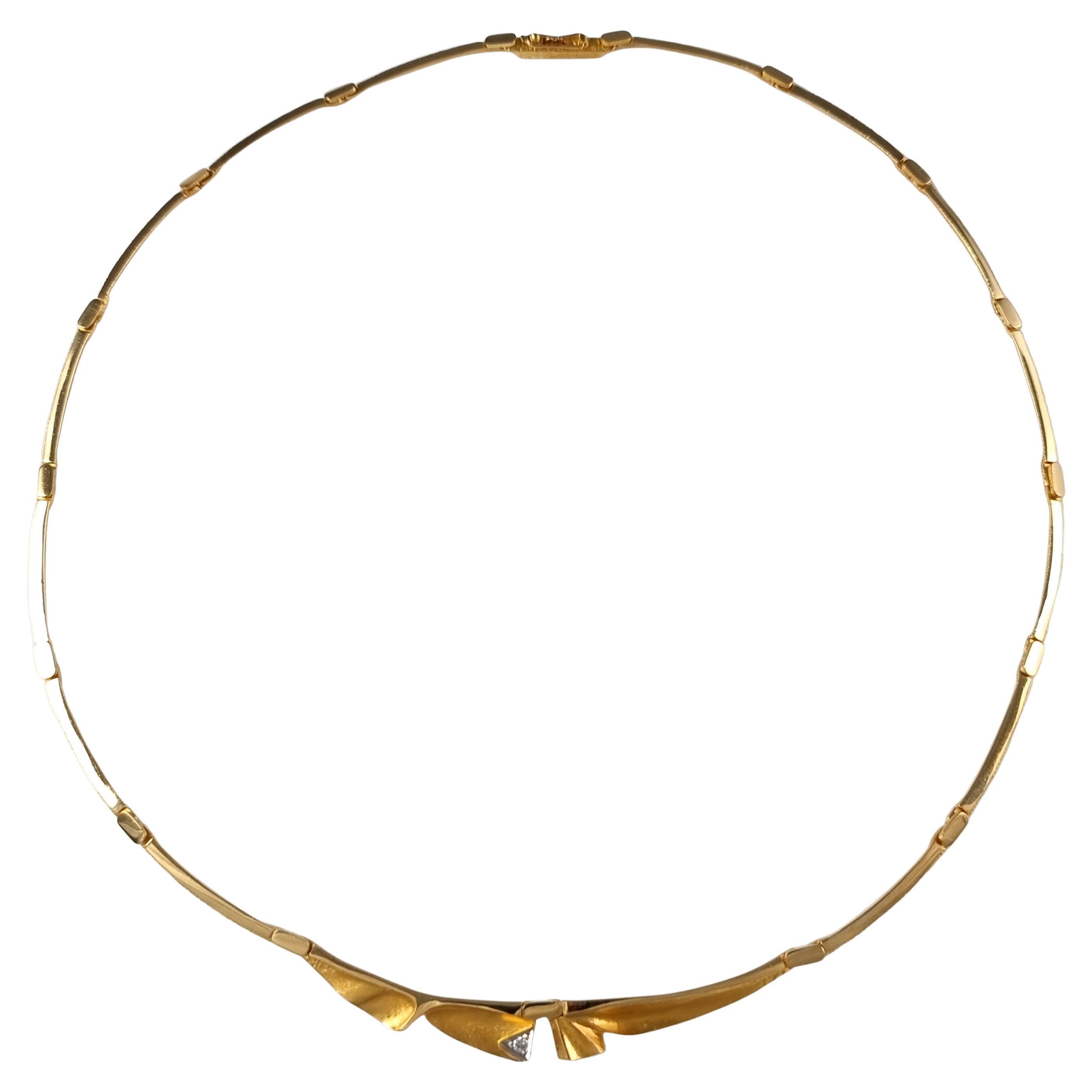 Lapponia 18ct Yellow Gold Diamond Necklace, 2003