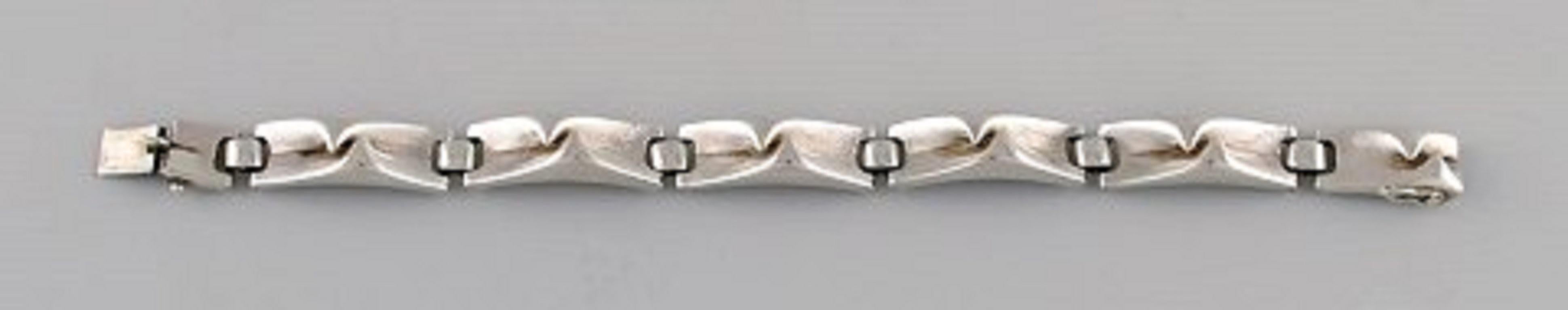 Women's Lapponia, Finland, Modernist Bracelet in Sterling Silver, Dated 1979