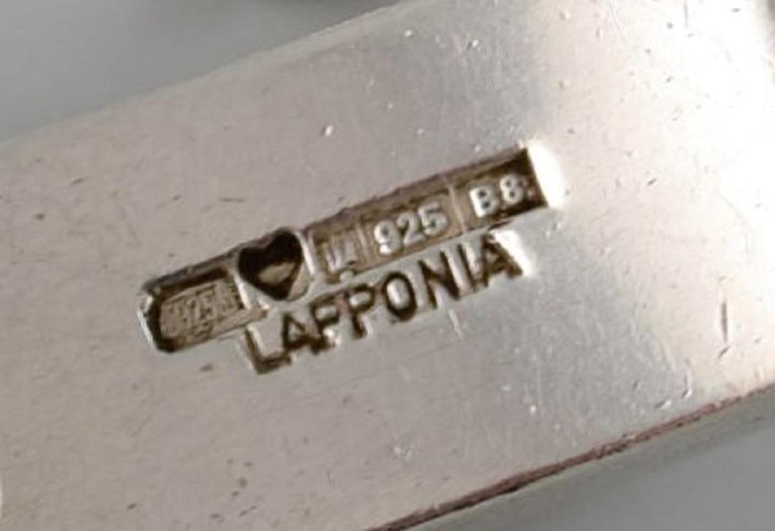 Lapponia, Finland, Modernist Bracelet in Sterling Silver, Dated 1979 1