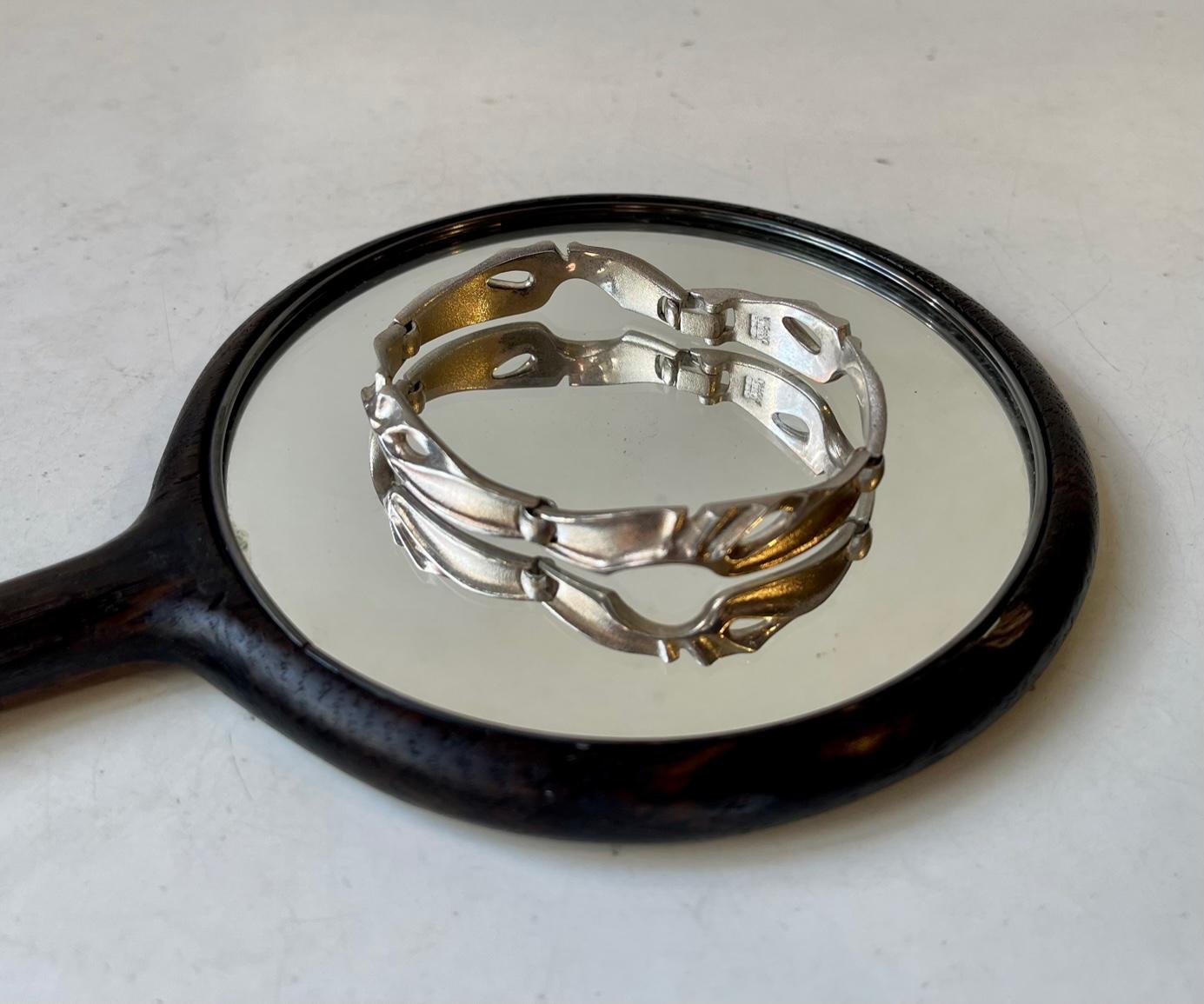 Scandinavian Modern Lapponia Modernist Silver Bracelet by Björn Weckström, Finland, 1970s For Sale