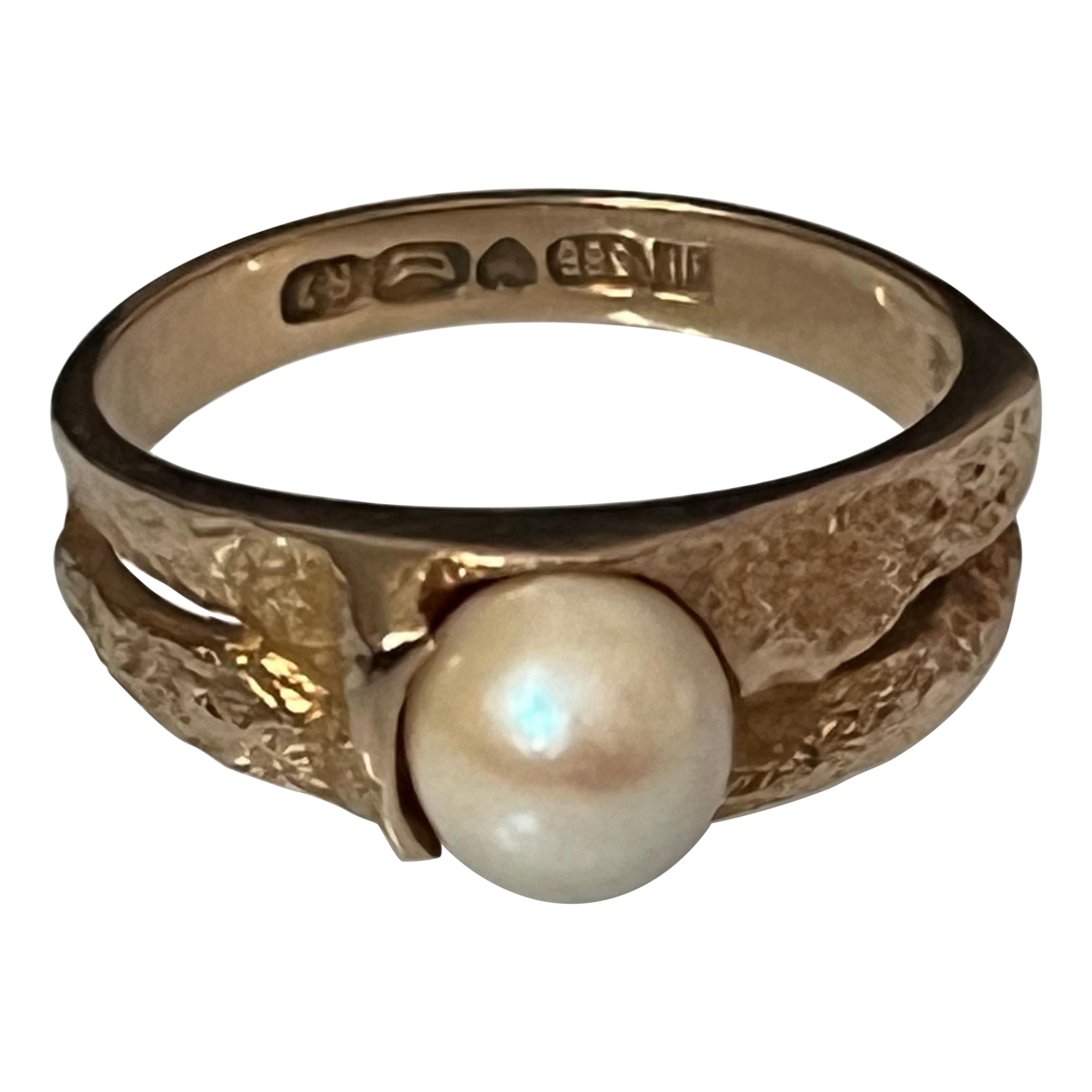 Lapponia pearl ring 14k gold
