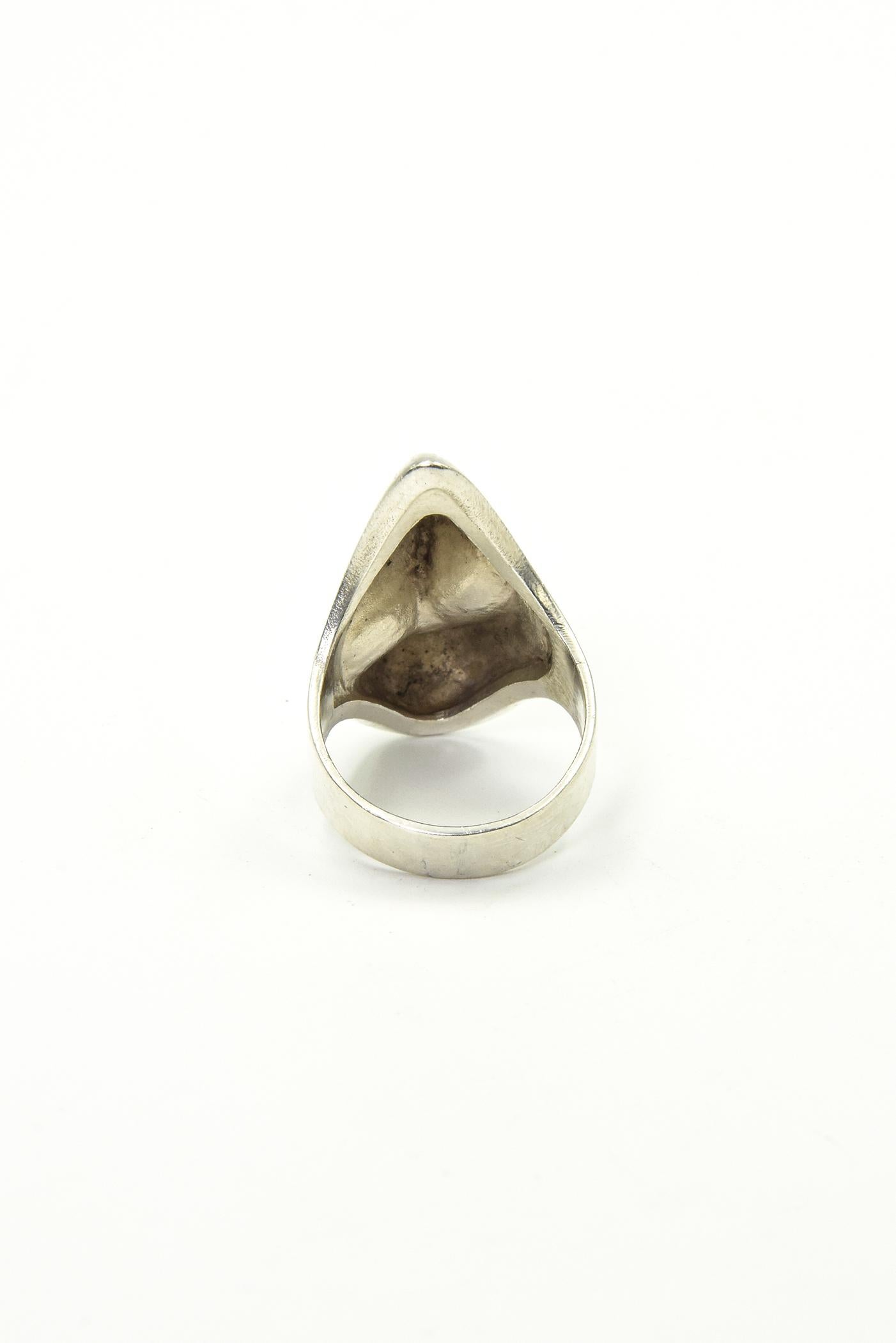Lapponia Sterling Silver Abstract Ring by Björn Weckström For Sale 2