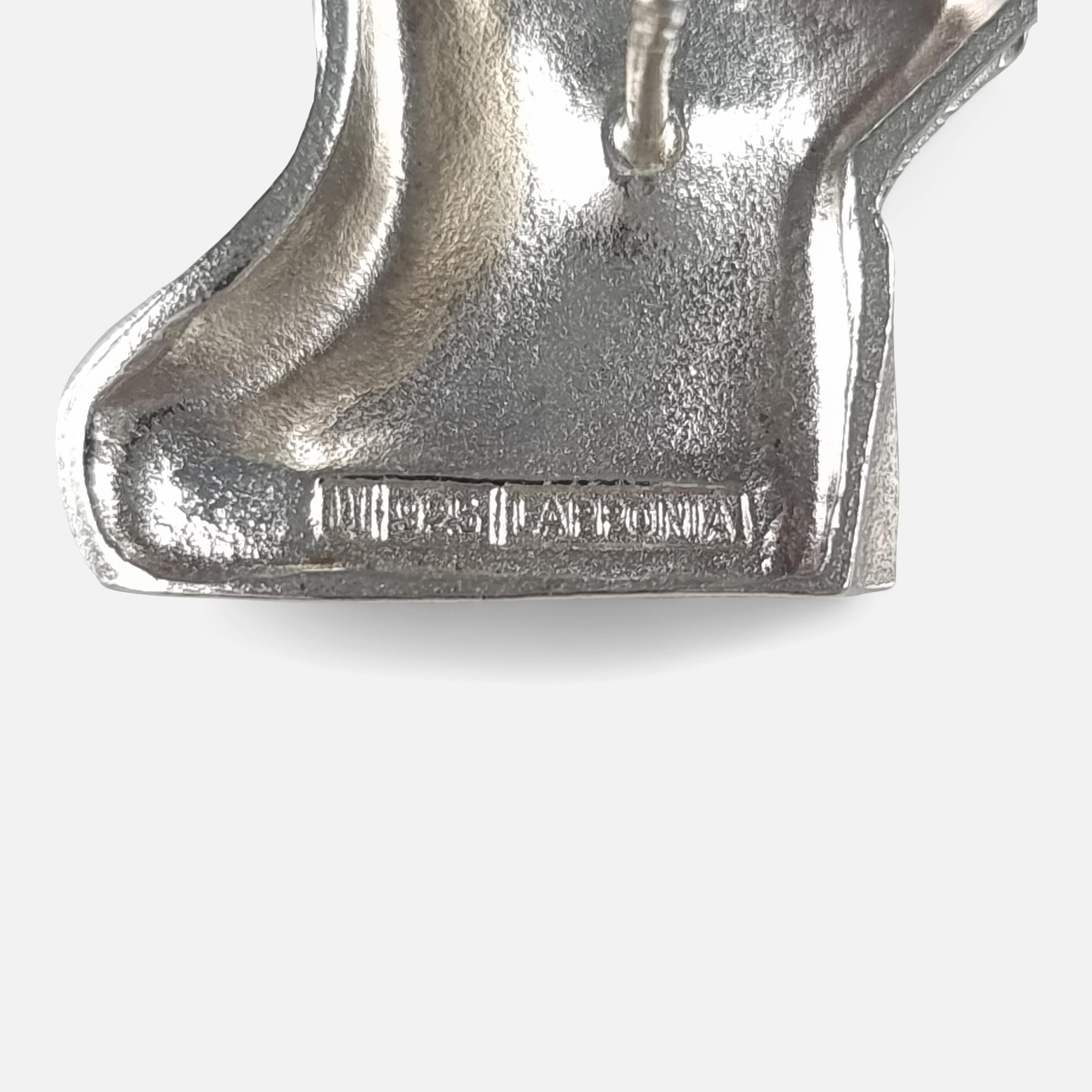 Lapponia Sterling Silver Earrings Designed by Björn Weckström For Sale 1