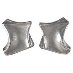 Retro Lapponia Sterling Silver Earrings Designed by Björn Weckström