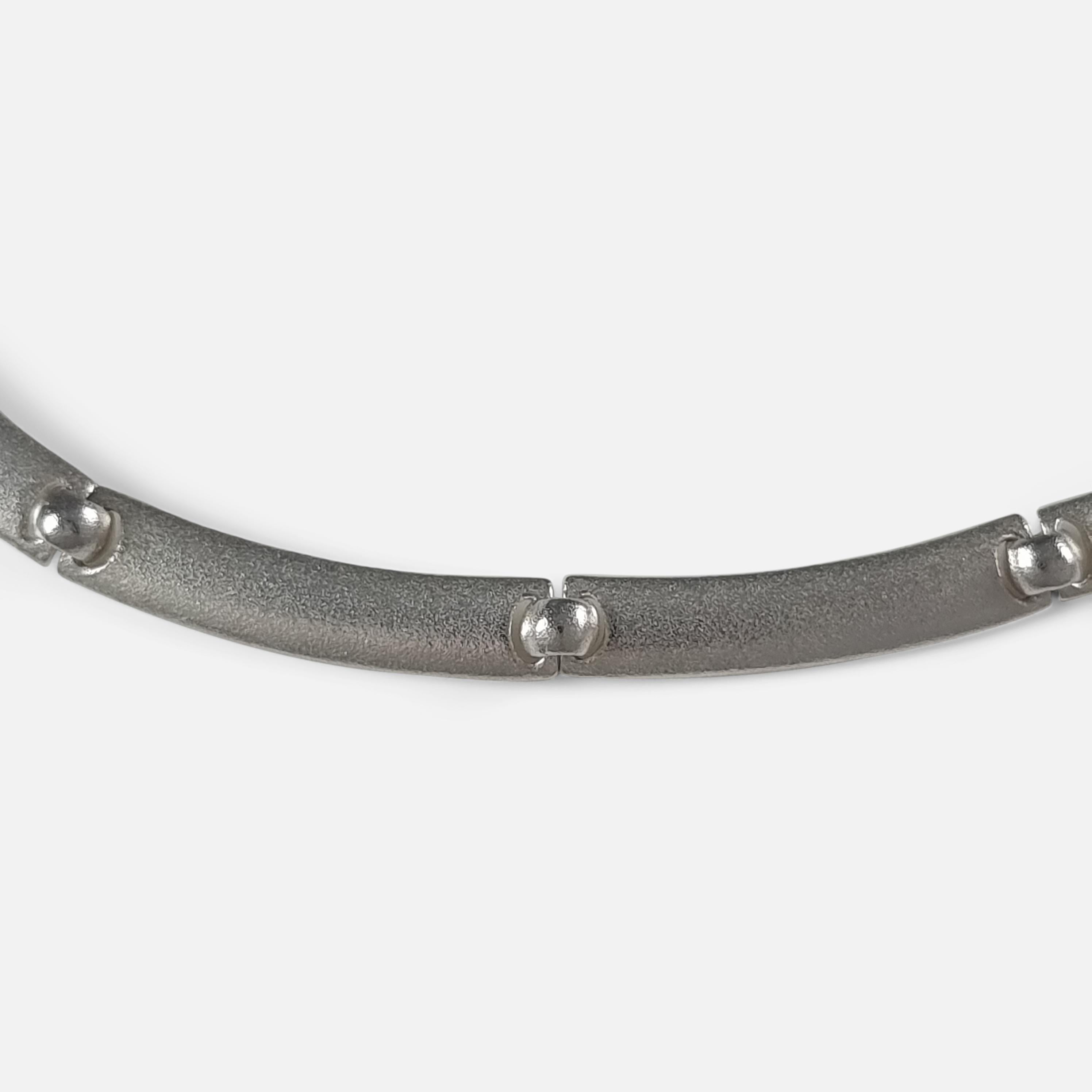 Modern Lapponia Sterling Silver Necklace designed by Björn Weckström For Sale