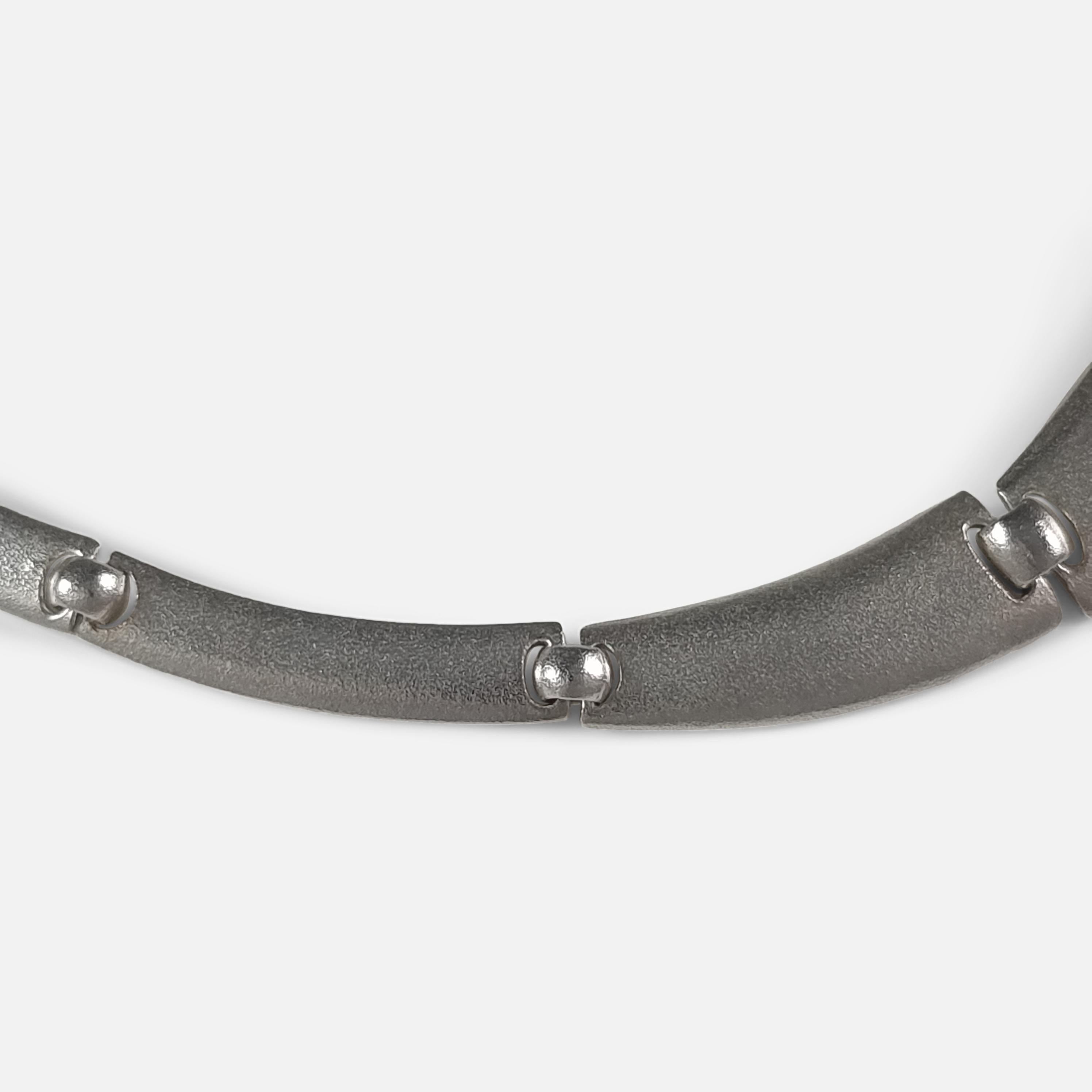 Lapponia Sterling Silber Halskette entworfen von Björn Weckström für Damen oder Herren im Angebot