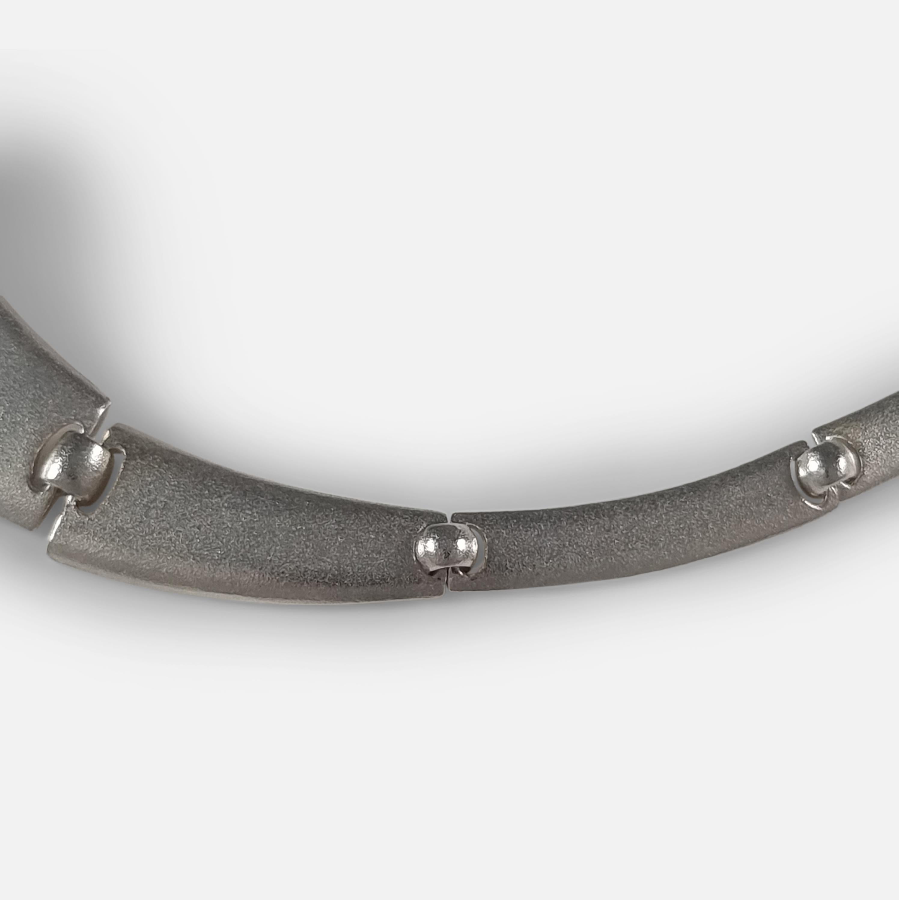 Lapponia Sterling Silver Necklace designed by Björn Weckström For Sale 1