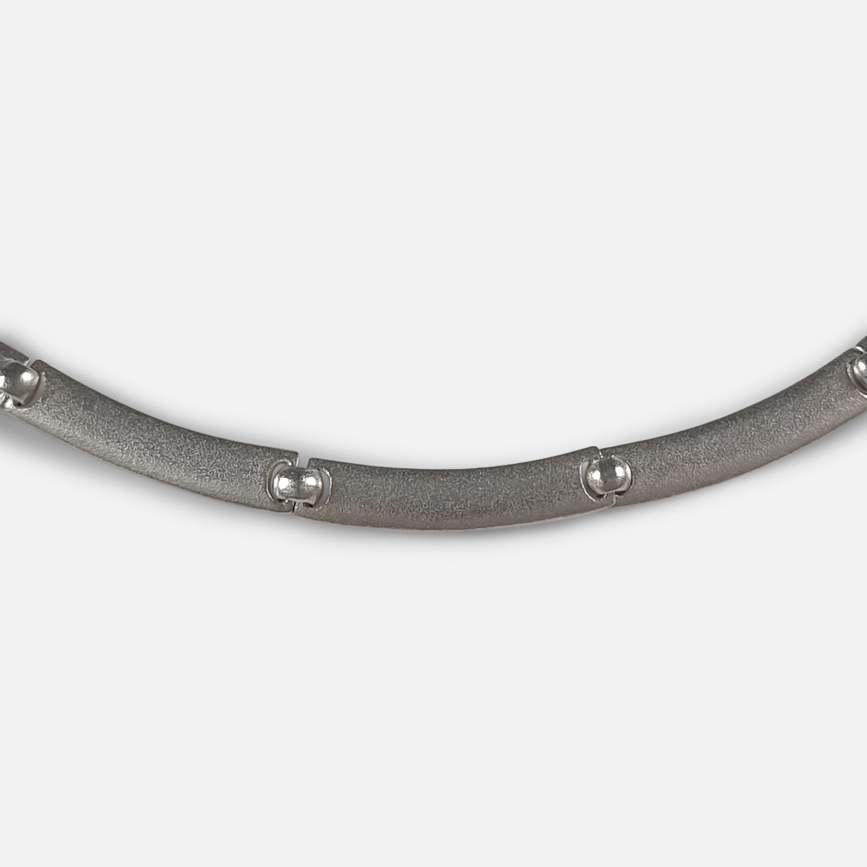 Lapponia Sterling Silver Necklace designed by Björn Weckström For Sale 2