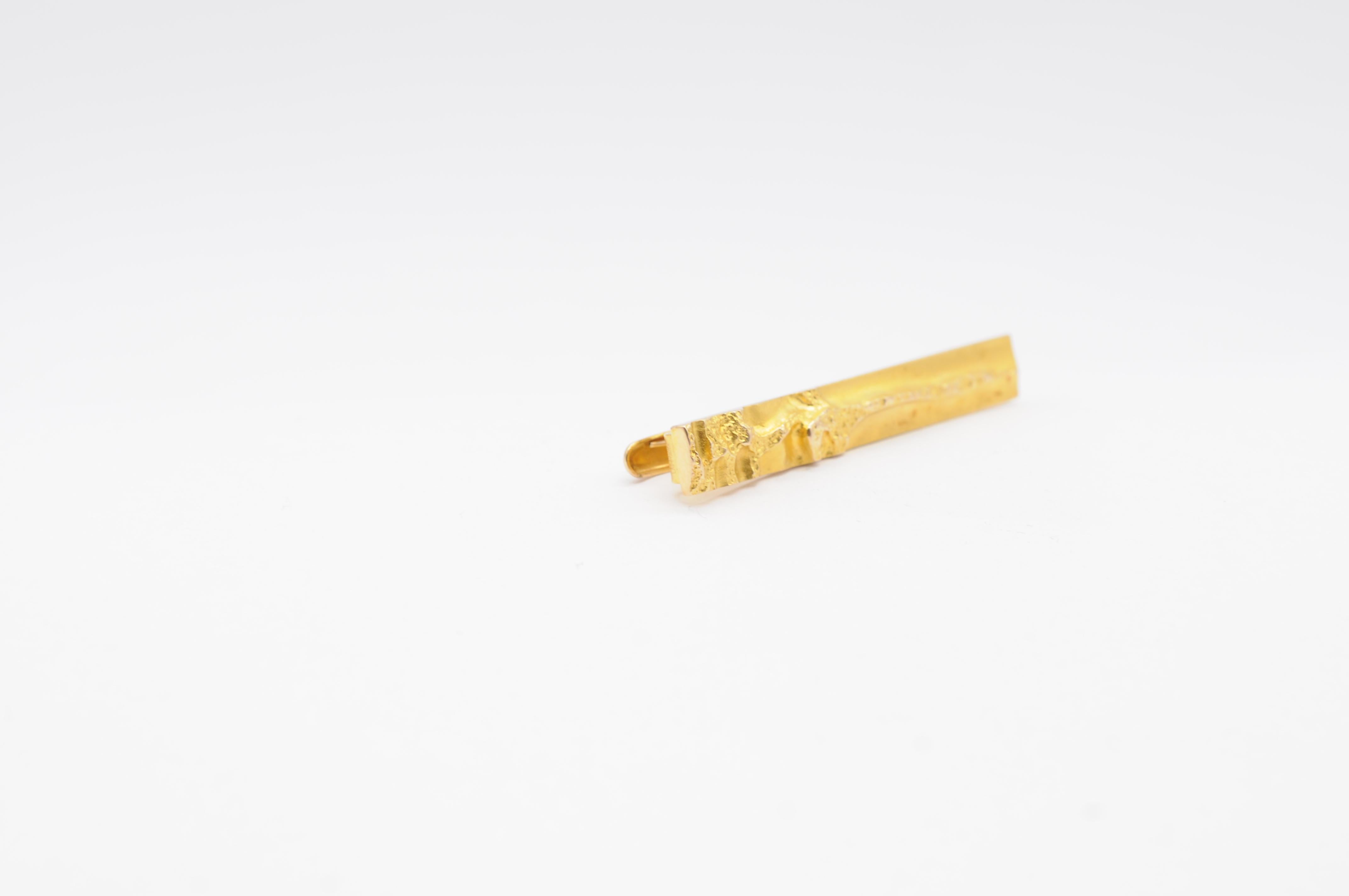 Clip de cravate Lapponia finlandais en or jaune 18 carats en vente 1