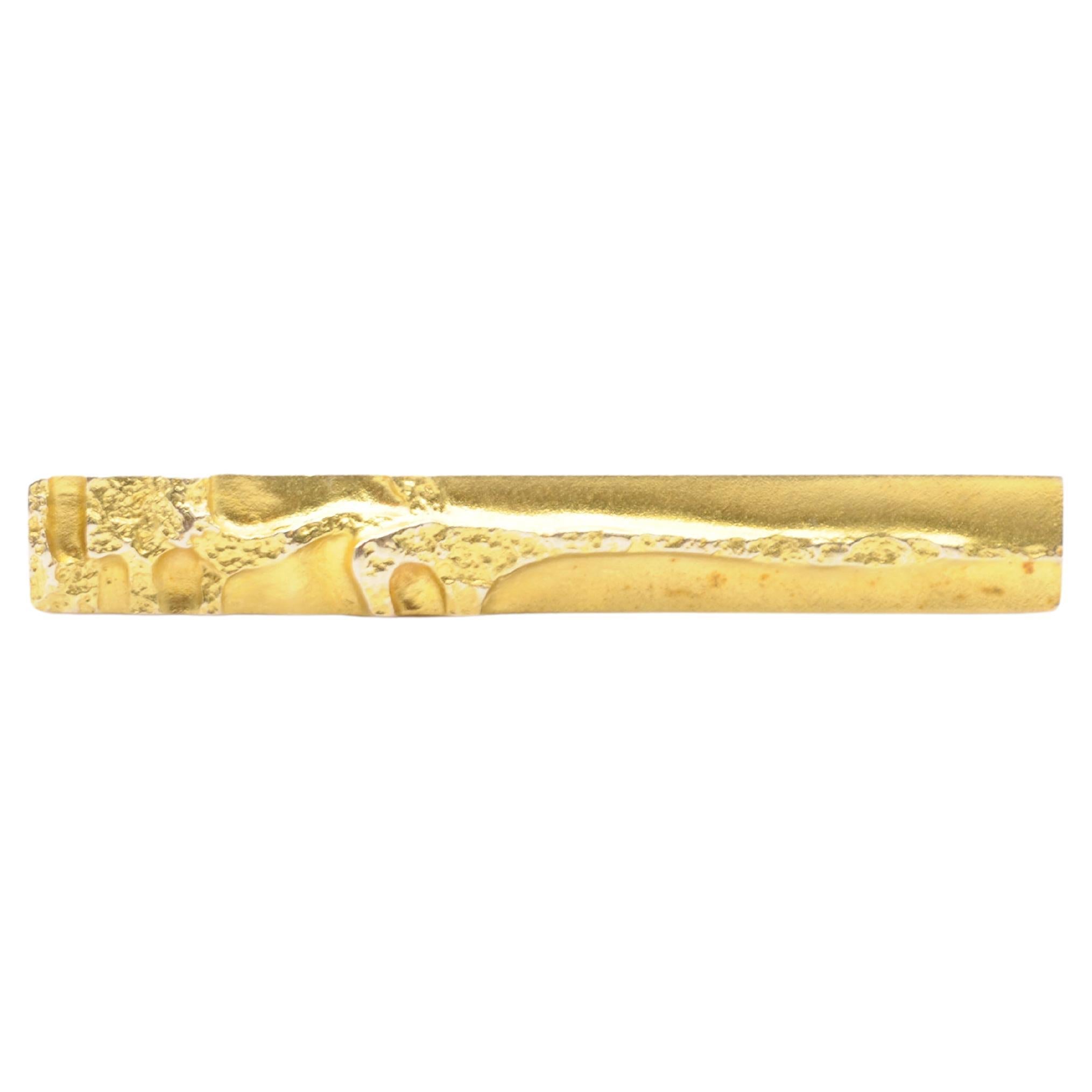 Lapponia tie clip from Finland 18k yellow gold For Sale