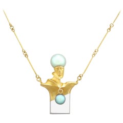 Collana Lapponia Vintage 1970 con perle e oro giallo
