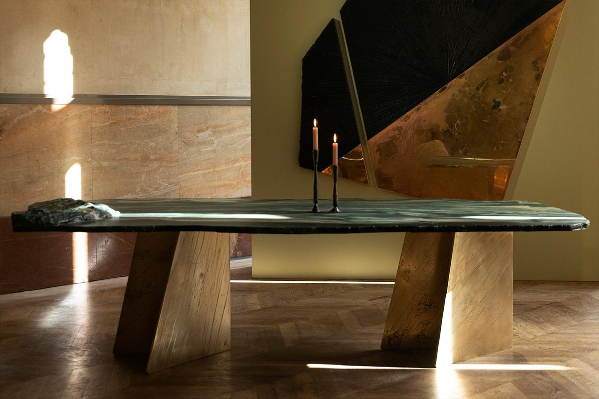 italien Table de salle à manger en marbre Lapponio en vente