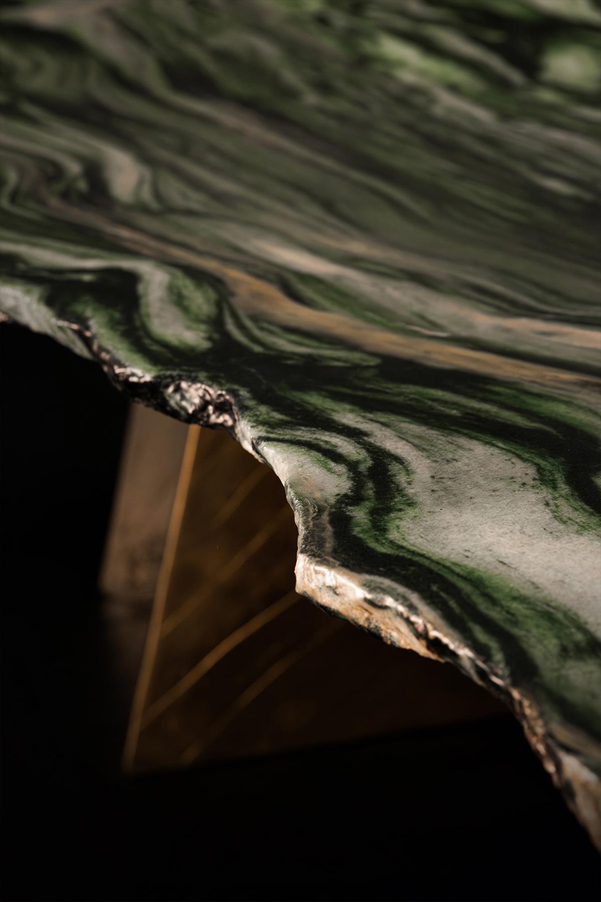 Marbre Table de salle à manger en marbre Lapponio en vente